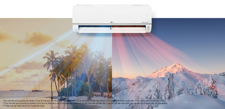 Máy lạnh có chế độ sưởi không: Điều hòa LG 2 chiều Inverter 12000 BTU B13END1