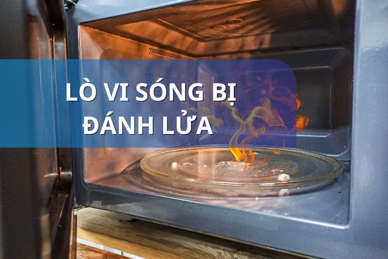 lò vi sóng bị đánh lửa trong lò-1