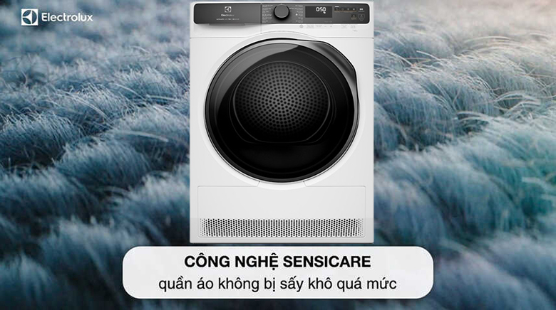 Máy sấy bơm nhiệt Electrolux 9 kg EDH903R7WC - Công nghệ SensiCare