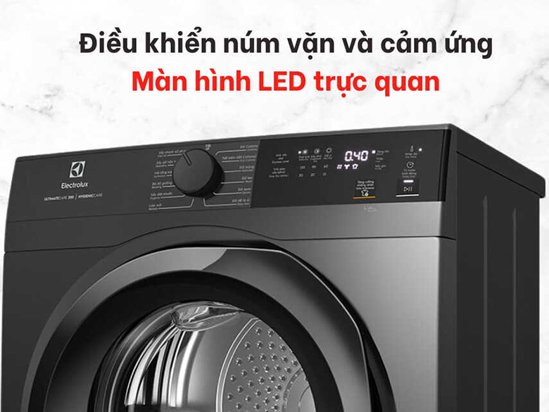 Máy sấy thông hơi Electrolux 9 kg EDV904N3SC - Bảng điều khiển cảm ứng kết hợp màn LED