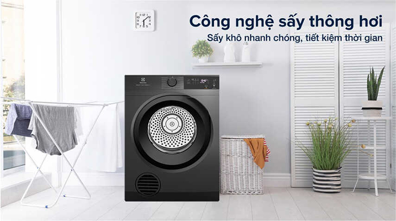 Máy sấy thông hơi Electrolux 9 kg EDV904N3SC - Công nghệ sấy thông hơi tiết kiệm thời gian