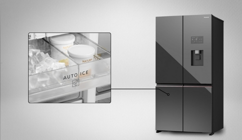 Công nghệ làm đá tự động trên tủ lạnh Panasonic