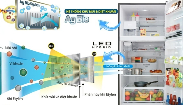 Công nghệ kháng khuẩn khử mùi tủ lạnh Toshiba