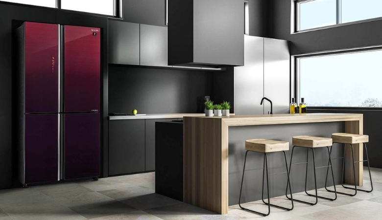 Thiết kế tủ lạnh Sharp sang trọng hiện đại