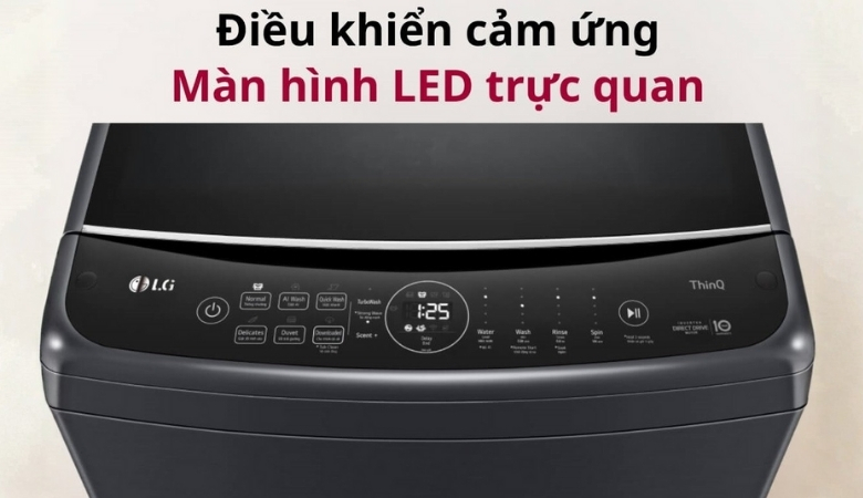 Bảng điều khiển Máy giặt LG dễ thao tác