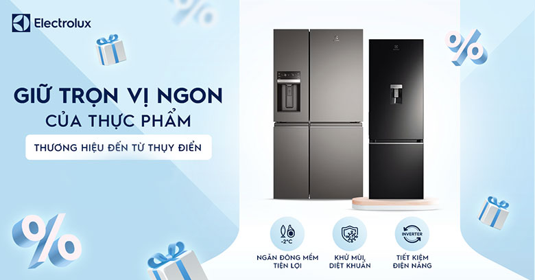 Tủ lạnh Electrolux giữ trọn vị ngon của thực phẩm