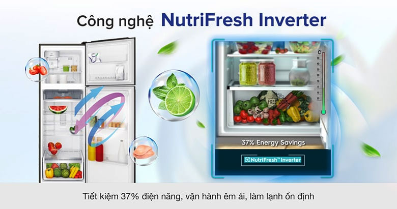 Tủ lạnh Electrolux tiết kiệm điện với NutriFresh Inverter