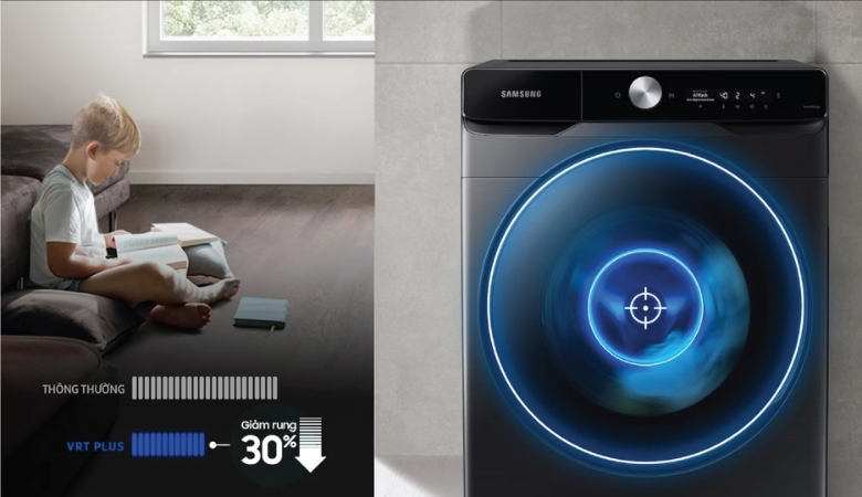 Máy giặt Samsung vận hành êm ái ít tiếng ồn