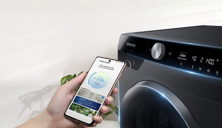 Máy giặt Samsung kết nối smart phone qua ứng dụng SmartThings