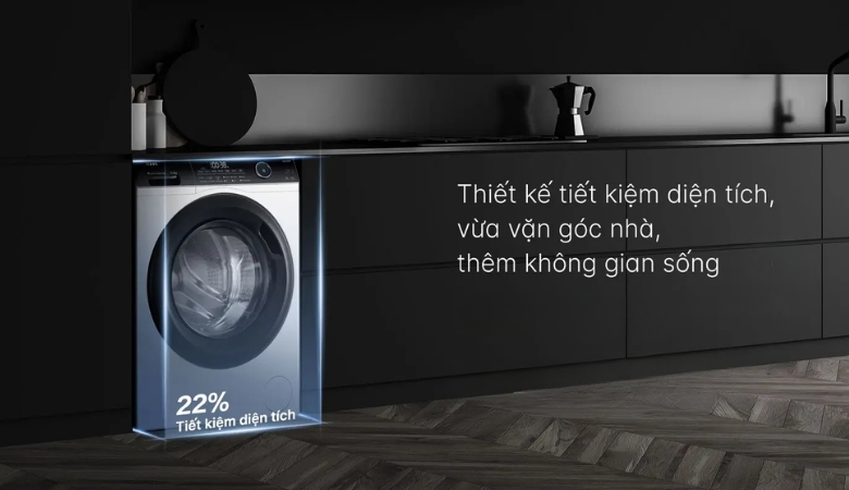 Máy giặt Aqua thiết kế hiện đại tiết kiệm không gian