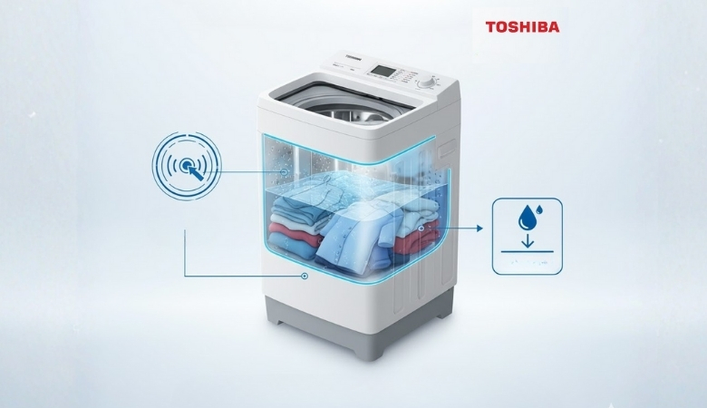 Máy giặt Toshiba hệ thống cân chỉnh mực nước