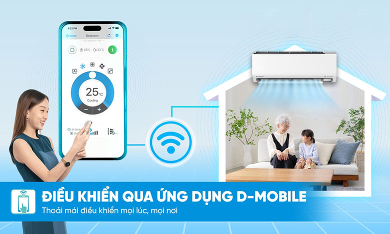 Điều khiển điều hòa Daikin qua app S-Mobile