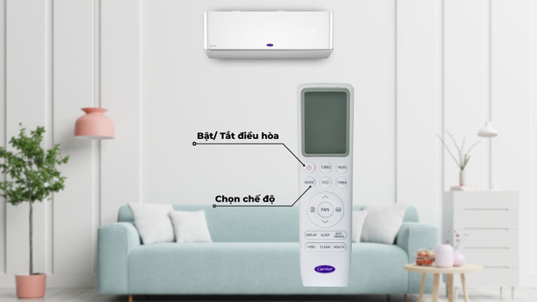 Sử dụng điều khiển điều hòa Carrier 
