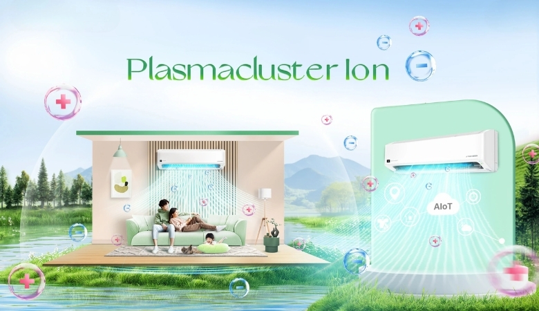 Công nghệ Plasmacluster Ion độc quyền trên điều hoà Sharp