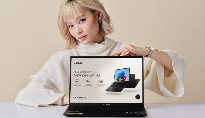 Laptop Asus thiết kế hiện đại với đường nét tinh tế