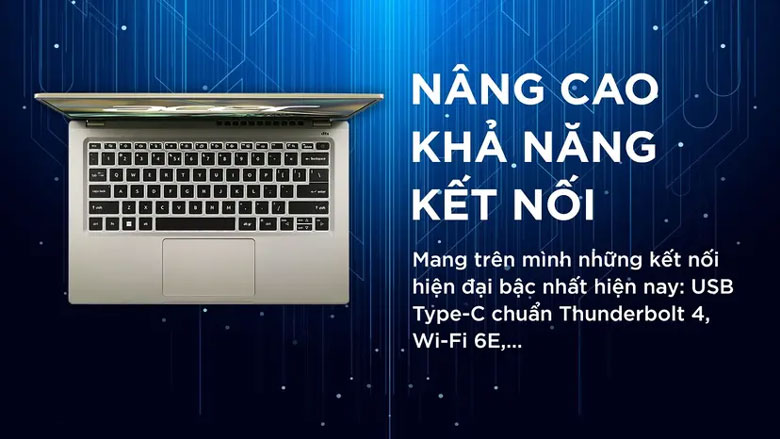 Laptop Acer với nhiều cổng kết nối nâng cao