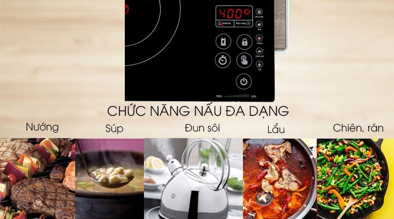 Bếp hồng ngoại đa dạng chế độ nấu